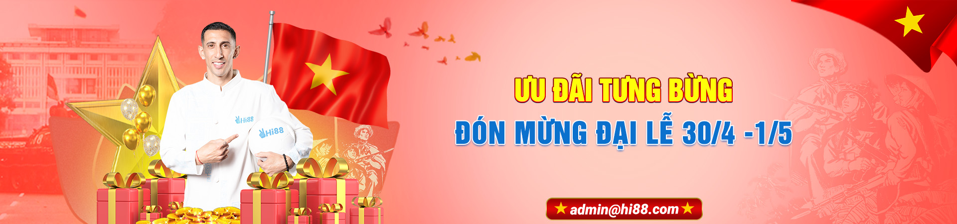 Hi88 ✔️ Trang chủ chính thức giải trí Hi88.com 13 banner đại lễ 30/4 hi88